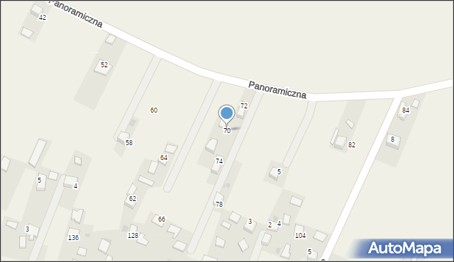 Brodła, Panoramiczna, 70, mapa Brodła