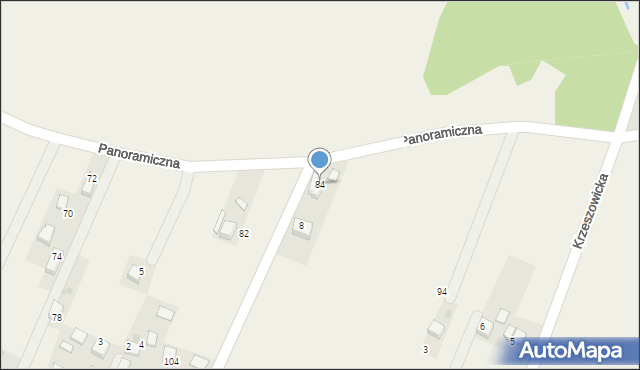 Brodła, Panoramiczna, 84, mapa Brodła