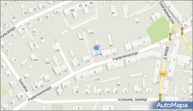 Brodnica, Paderewskiego Ignacego Jana, 12, mapa Brodnica