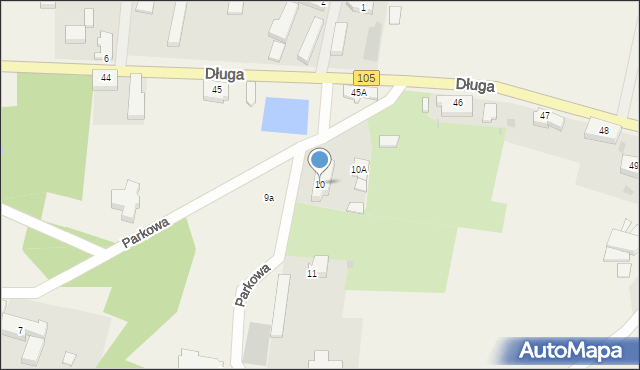 Brojce, Parkowa, 10, mapa Brojce