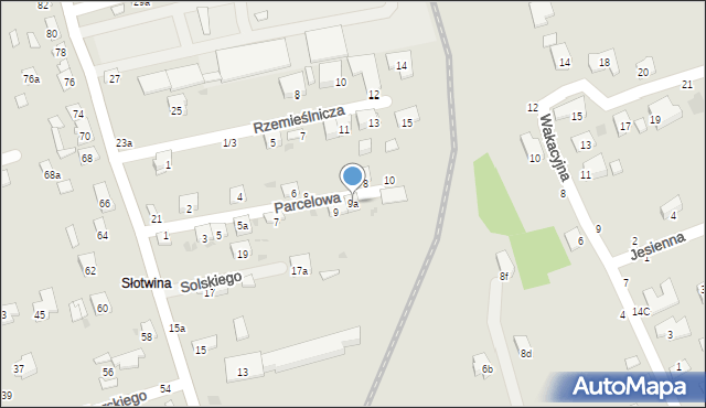 Brzesko, Parcelowa, 9a, mapa Brzesko