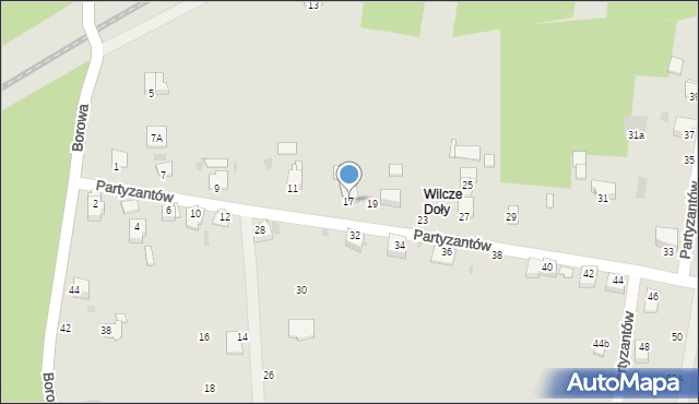 Brzeszcze, Partyzantów, 17, mapa Brzeszcze