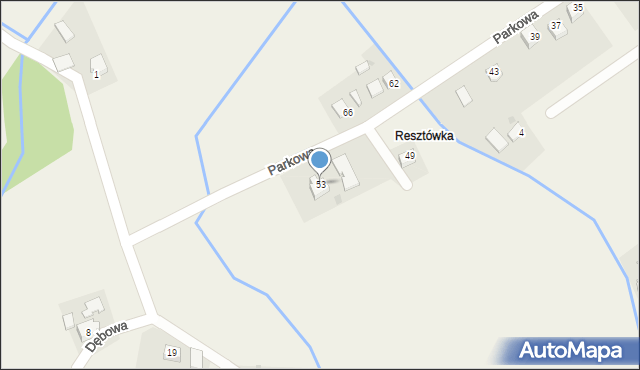 Brzeźnica, Parkowa, 53, mapa Brzeźnica