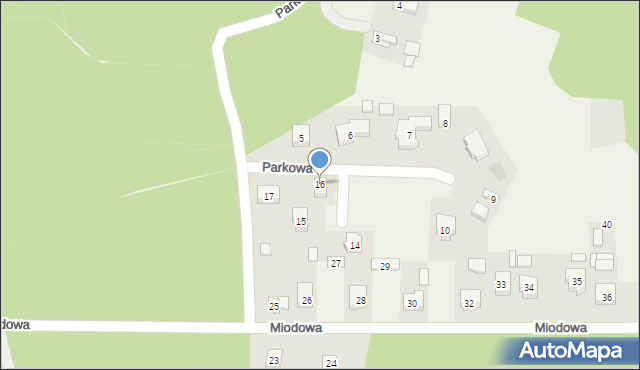 Brzeźno, Parkowa, 16, mapa Brzeźno