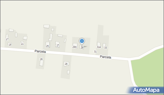 Brzóza, Parcela, 29, mapa Brzóza