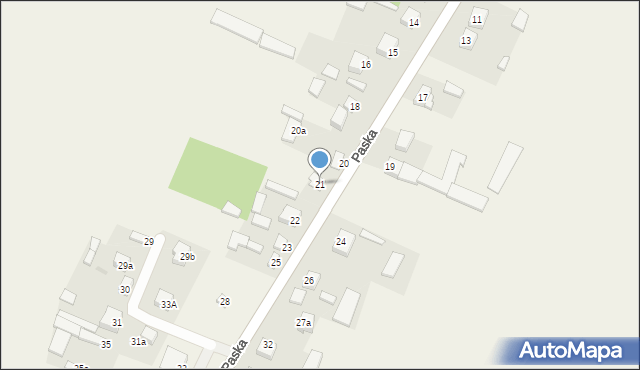 Budziszewice, Paska Jana Chryzostoma, 21, mapa Budziszewice