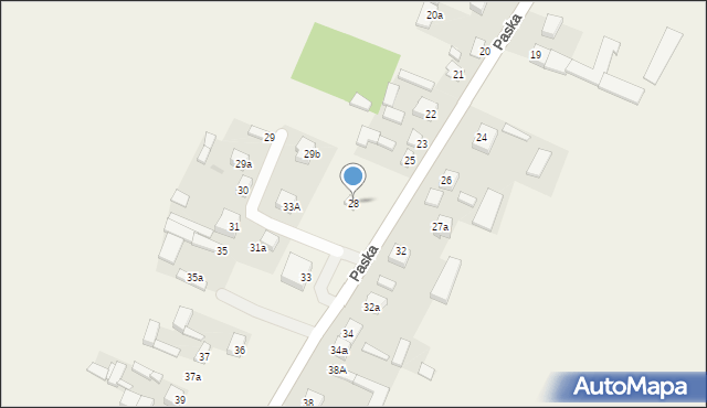 Budziszewice, Paska Jana Chryzostoma, 28, mapa Budziszewice