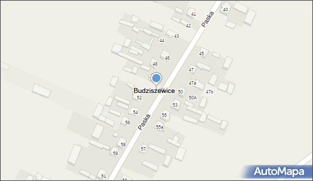 Budziszewice, Paska Jana Chryzostoma, 51, mapa Budziszewice