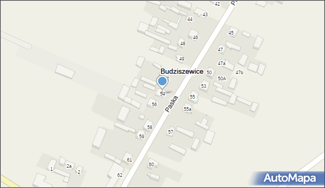 Budziszewice, Paska Jana Chryzostoma, 54, mapa Budziszewice