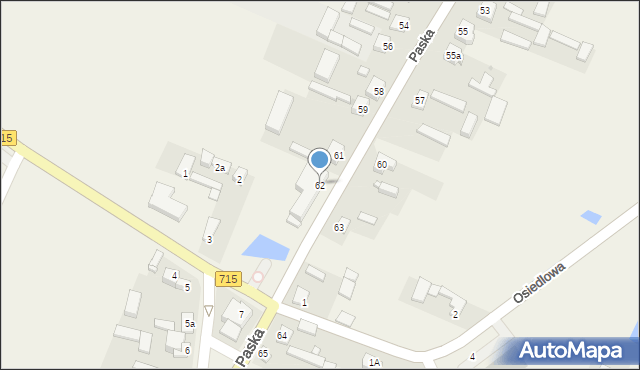 Budziszewice, Paska Jana Chryzostoma, 62, mapa Budziszewice