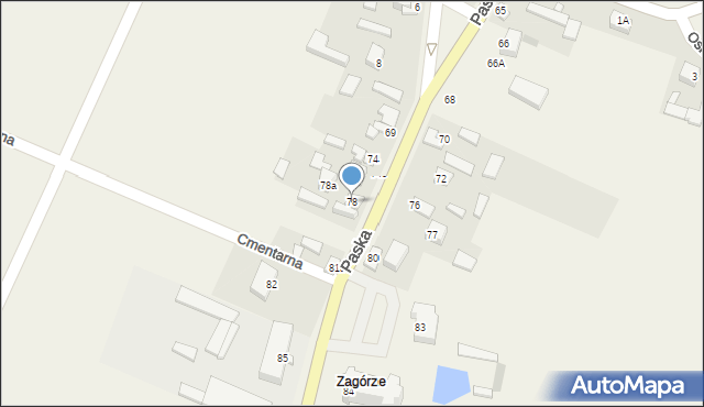 Budziszewice, Paska Jana Chryzostoma, 78, mapa Budziszewice
