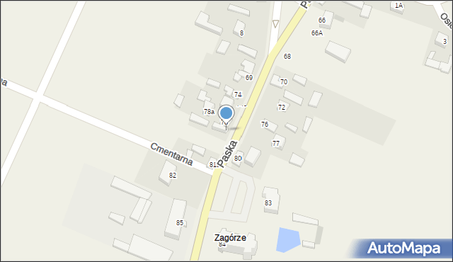 Budziszewice, Paska Jana Chryzostoma, 79, mapa Budziszewice