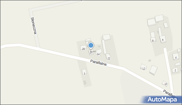 Bujny, Parafialna, 20, mapa Bujny