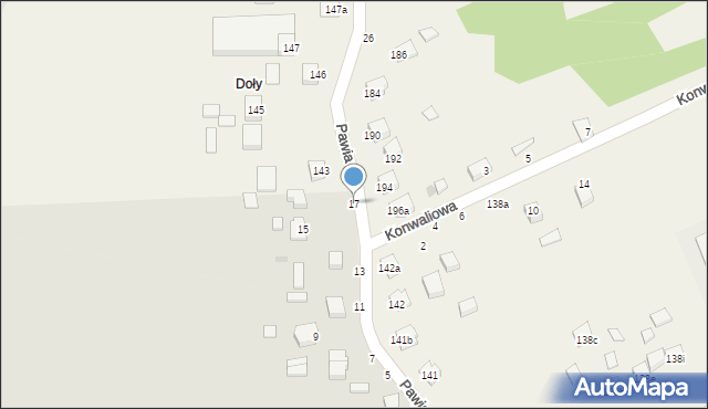 Busko-Zdrój, Pawia, 17, mapa Busko-Zdrój