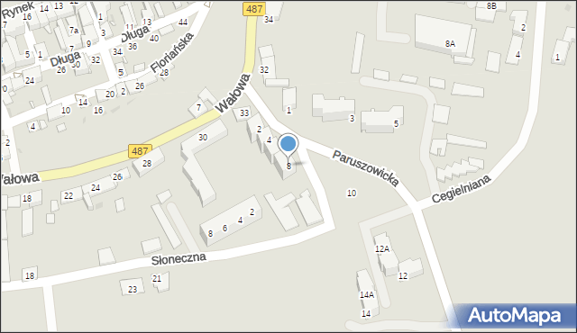 Byczyna, Paruszowicka, 8, mapa Byczyna