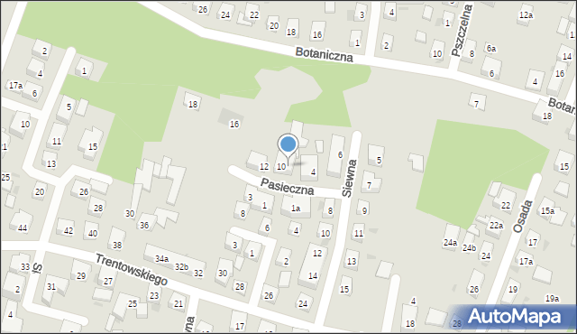 Bydgoszcz, Pasieczna, 8, mapa Bydgoszczy