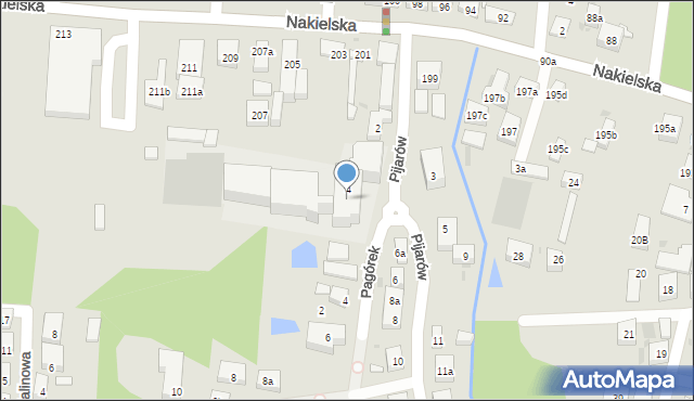 Bydgoszcz, Pagórek, 4, mapa Bydgoszczy