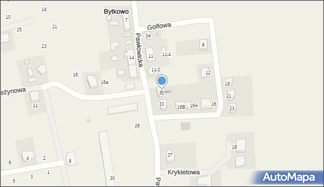 Bytkowo, Pawłowicka, 31, mapa Bytkowo