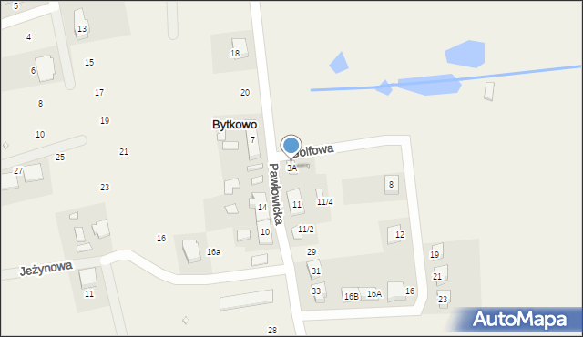 Bytkowo, Pawłowicka, 3A, mapa Bytkowo