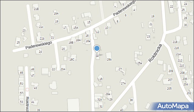 Bytom, Paderewskiego Ignacego Jana, 14, mapa Bytomia