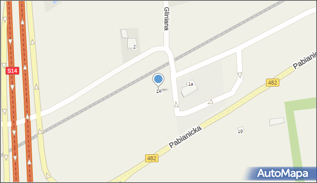 Chechło Drugie, Pabianicka, 1A, mapa Chechło Drugie