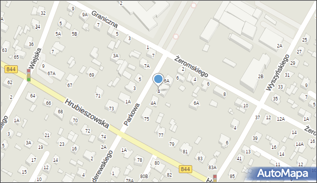 Chełm, Parkowa, 4, mapa Chełma