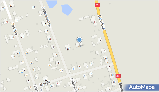Chojna, Paderewskiego Ignacego Jana, 12, mapa Chojna