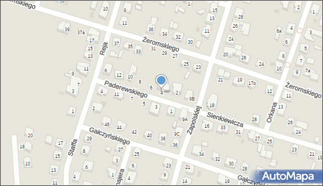 Chojnice, Paderewskiego Ignacego Jana, 4, mapa Chojnic