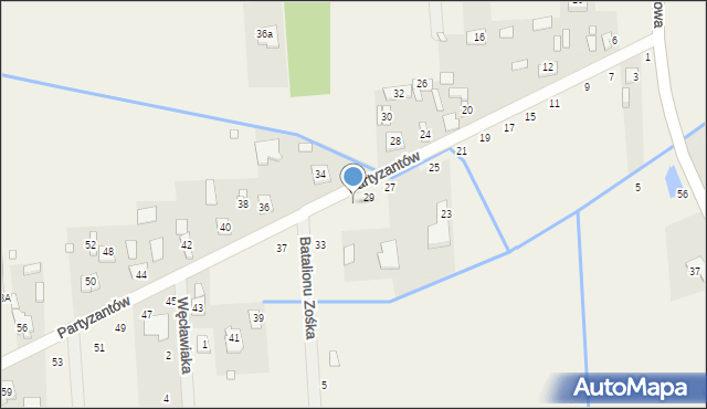 Chojnów, Partyzantów, 31, mapa Chojnów