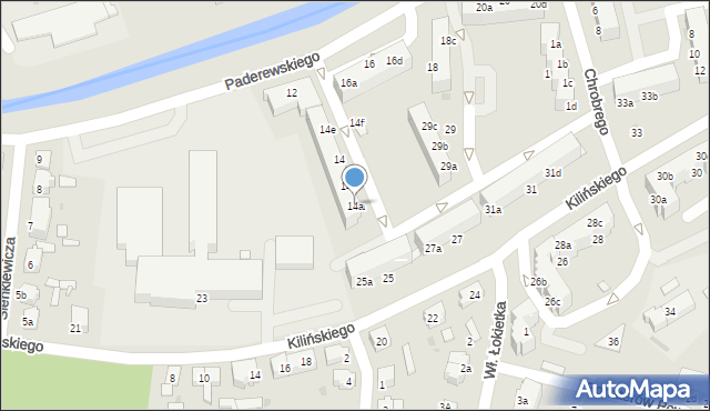 Chojnów, Paderewskiego Ignacego Jana, 14a, mapa Chojnów