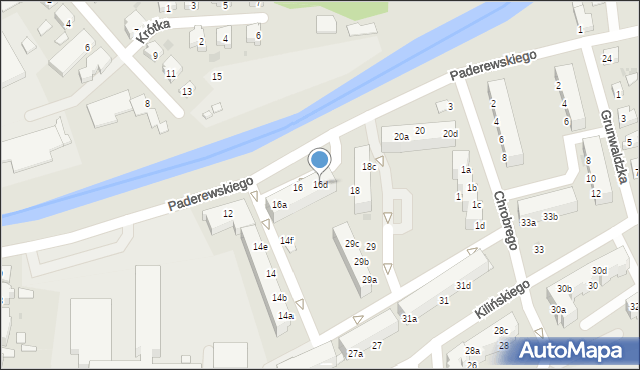 Chojnów, Paderewskiego Ignacego Jana, 16d, mapa Chojnów