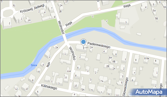 Chojnów, Paderewskiego Ignacego Jana, 2, mapa Chojnów