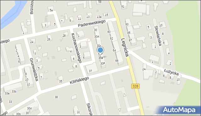 Chojnów, Paderewskiego Ignacego Jana, 30e, mapa Chojnów