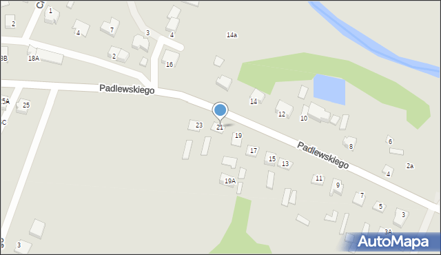 Chorzele, Padlewskiego Zygmunta, gen., 21, mapa Chorzele