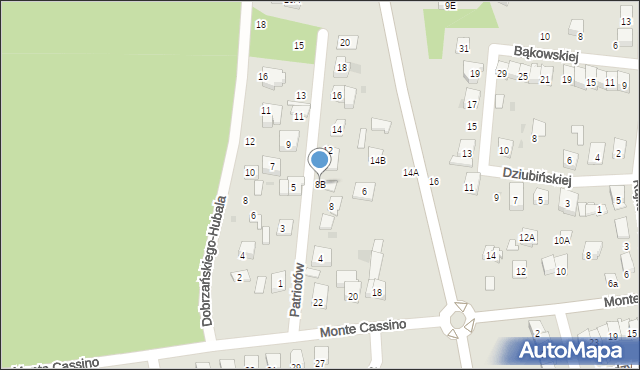 Ciechanów, Patriotów, 8B, mapa Ciechanów