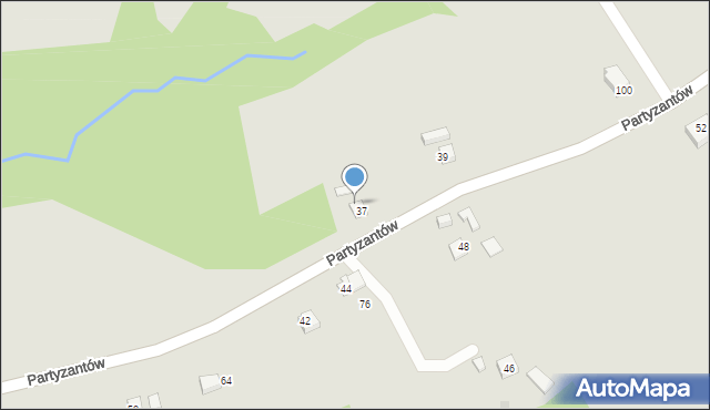 Ciężkowice, Partyzantów, 9, mapa Ciężkowice