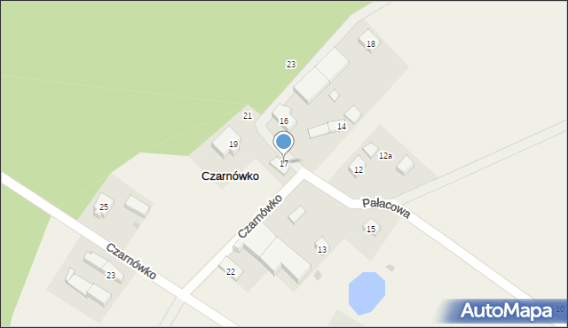 Czarnówko, Pałacowa, 17, mapa Czarnówko