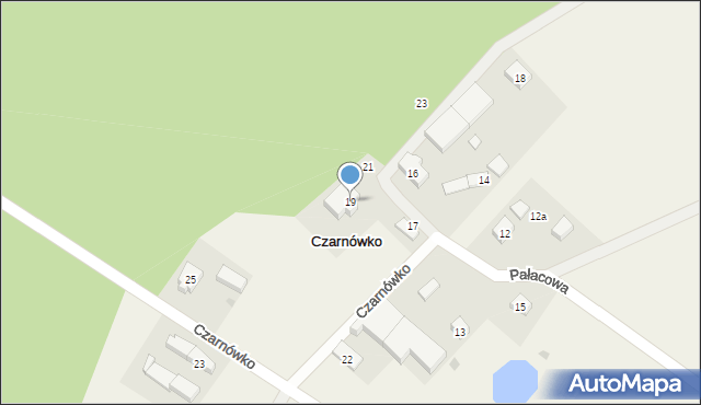 Czarnówko, Pałacowa, 19, mapa Czarnówko