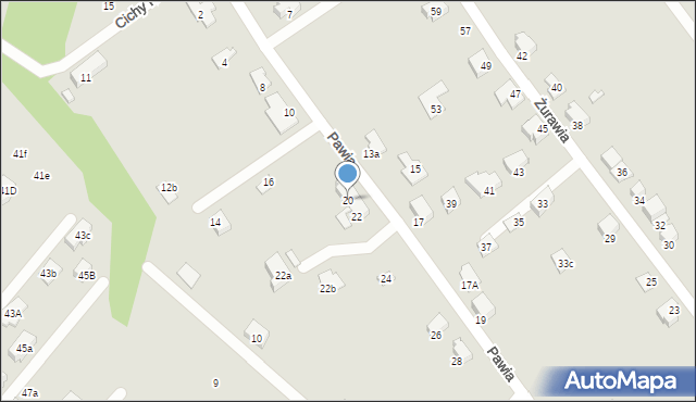 Czechowice-Dziedzice, Pawia, 20, mapa Czechowic-Dziedzic