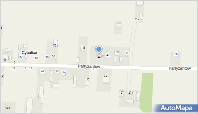 Czeczotki, Partyzantów, 44, mapa Czeczotki