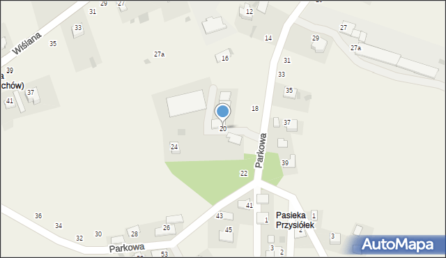 Czernichów, Parkowa, 20, mapa Czernichów