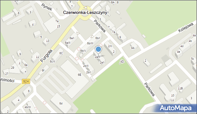 Czerwionka-Leszczyny, Parkowa, 2a/II, mapa Czerwionka-Leszczyny