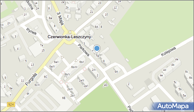 Czerwionka-Leszczyny, Parkowa, 7a, mapa Czerwionka-Leszczyny