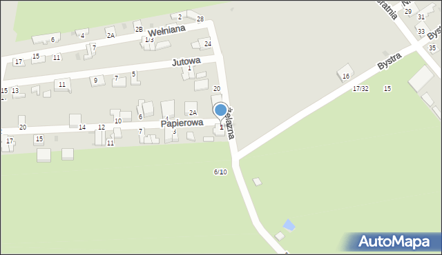 Częstochowa, Papierowa, 1, mapa Częstochowy