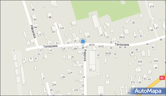 Częstochowa, Pajęcza, 29, mapa Częstochowy