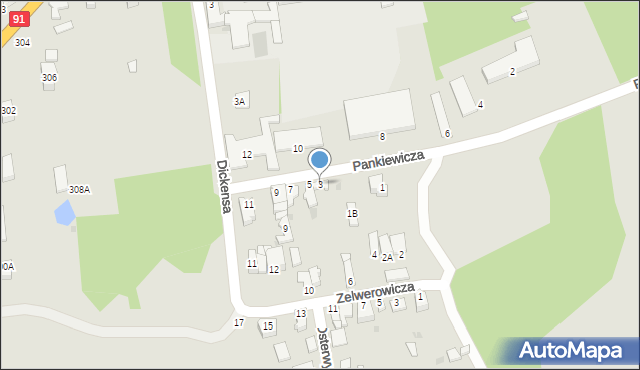 Częstochowa, Pankiewicza Józefa, 3, mapa Częstochowy