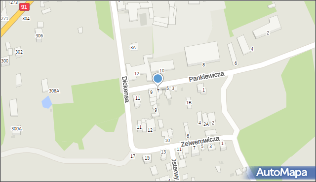 Częstochowa, Pankiewicza Józefa, 7, mapa Częstochowy