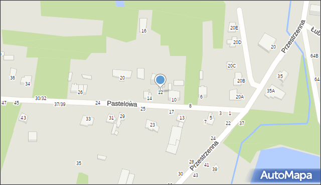 Częstochowa, Pastelowa, 12, mapa Częstochowy