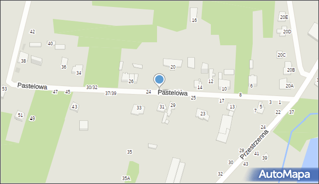 Częstochowa, Pastelowa, 22, mapa Częstochowy