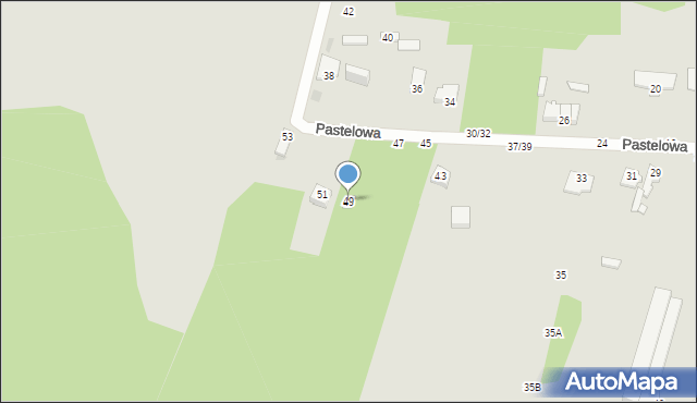 Częstochowa, Pastelowa, 49, mapa Częstochowy